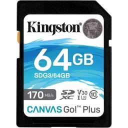 Memoria Micro SD 64GB Kingston Canvas Go Plus cadap. Class 10 170mbs