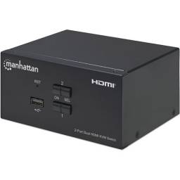 Switch KVM Manhattan 2 Port HDMI Y USB + Audio