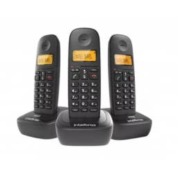 Telefono Inalambrico Intelbras Triple Base (TS 2513) Negro