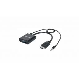 Adaptador Manhattan HDMI M a VGA H c/Audio