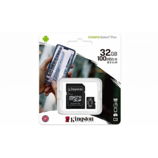 Memoria Micro SD 32GB Kingston c/adap Class 10 100mb/s
